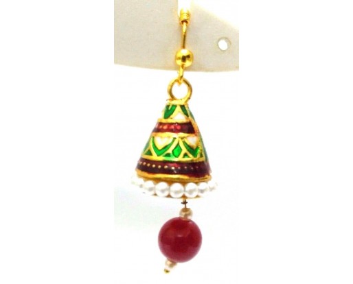 Meenakari Minakari Enamel Jhumka Jhumki Handmade Earring Jewelry Chandelier A116